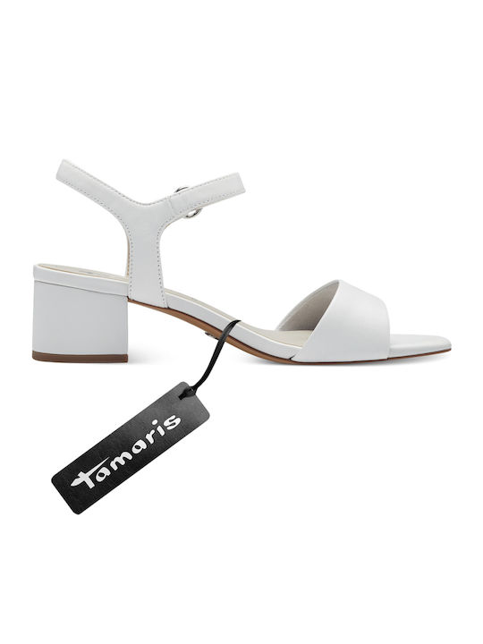 Tamaris White Women's Leather Sandals White (1-28250-42 100)