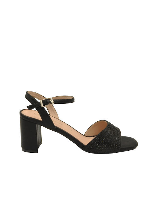 Women's Sandals With Thick Heel Blondie In Black (summer 2024)