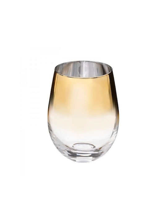 Secret de Gourmet Set Gläser Cocktail/Trinken / Wasser aus Glas in Gold Farbe 540ml 6Stück