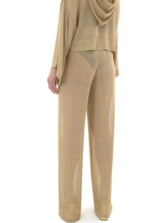 Zoya Chained High Waist Wide Leg Pants Women Zoya Gold (145-867-012-gold)