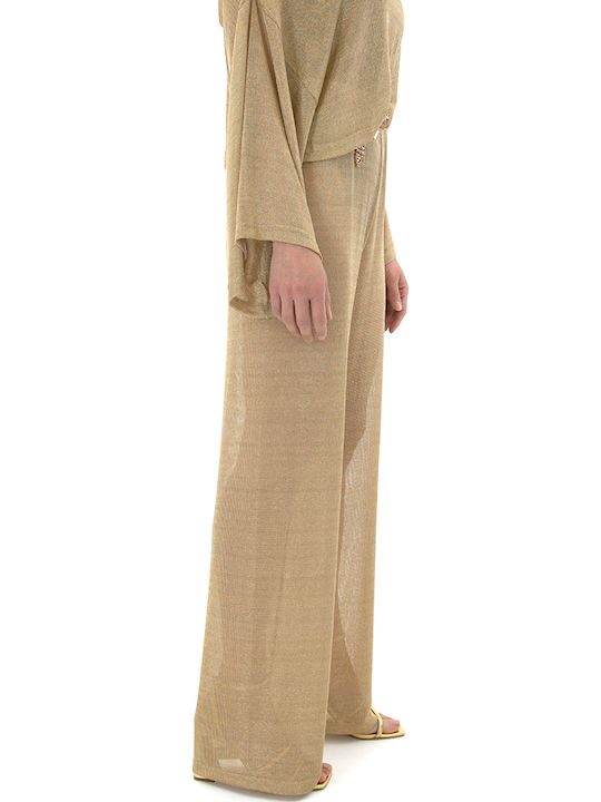 Zoya Chained High Waist Wide Leg Pants Women Zoya Gold (145-867-012-gold)