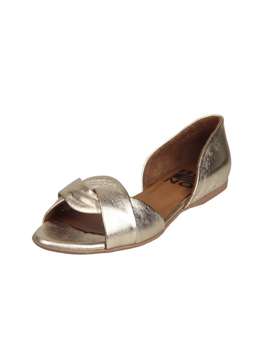 Bueno Shoes Ballerinas Gold