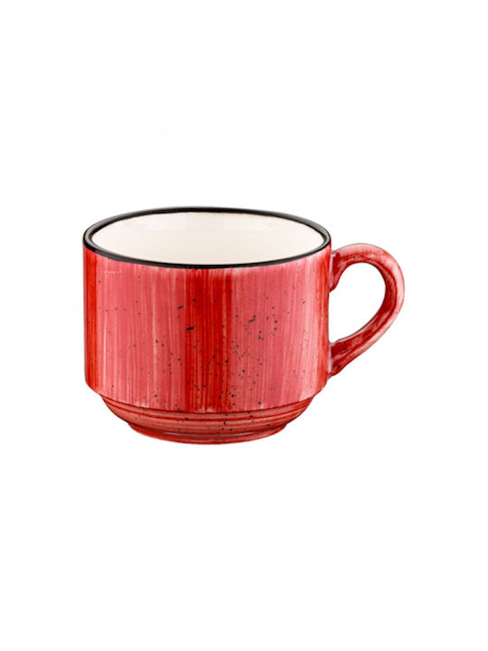 Bonna Tasse Kaffee aus Porzellan Rot 180ml