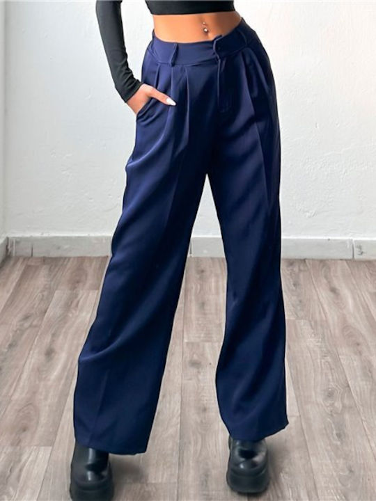 High Waist Pants Oversized (Dark Blue)