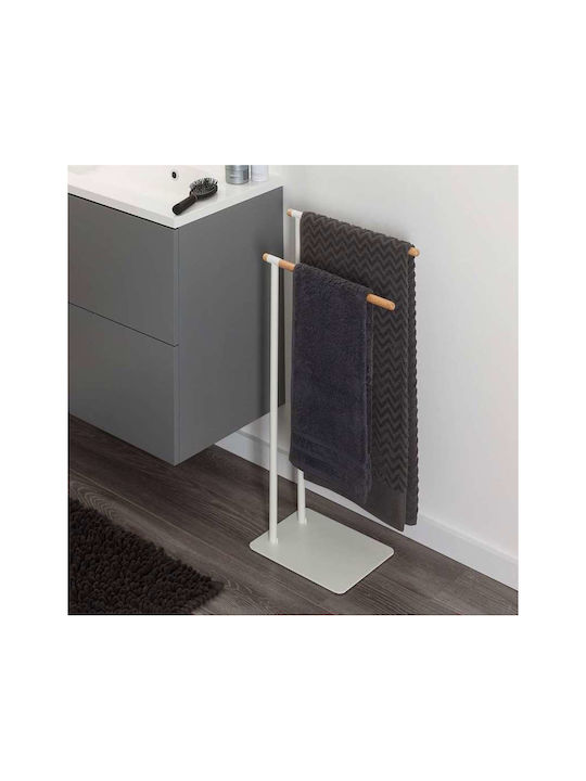 Sealskin Brix Double Floor Standing Bathroom Freestanding Towel Rack ​43x80cm White
