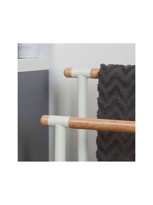 Sealskin Brix Double Floor Standing Bathroom Freestanding Towel Rack ​43x80cm White