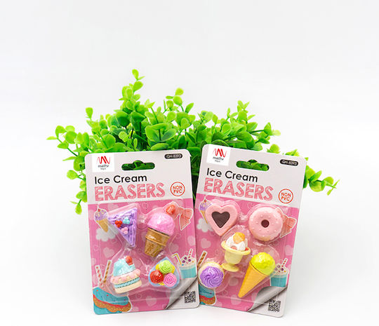 Fancy Eraser Set: Ice Cream
