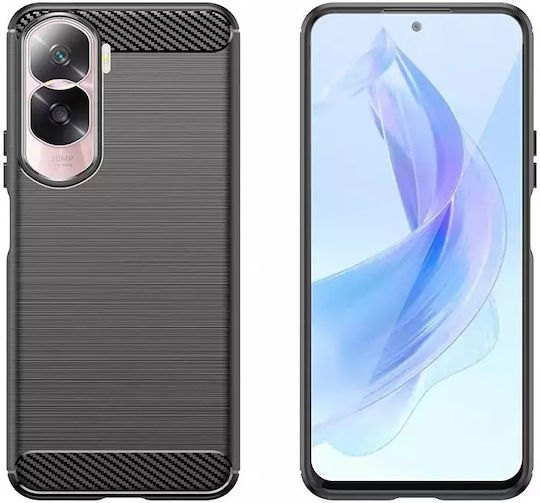 Hurtel Carbon Back Cover Σιλικόνης Μαύρο (Honor 90 Pro)
