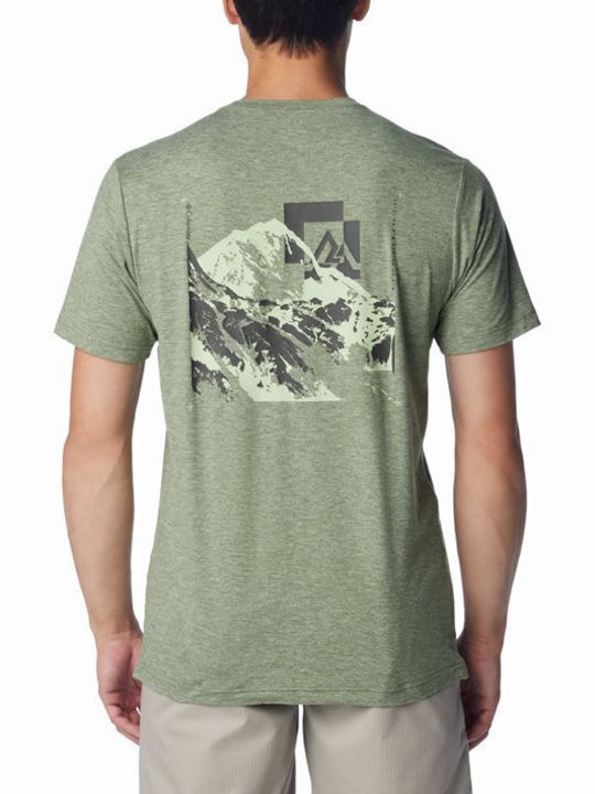 Columbia Hike Back Ανδρικό T-shirt Κοντομάνικο Πράσινο