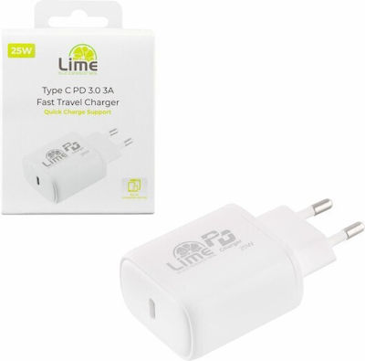 Lime Type C Fast Charger Qc 3.0 25w