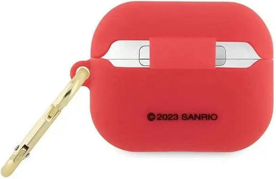 Hello Kitty Калъф в Червен цвят за Apple AirPods Pro