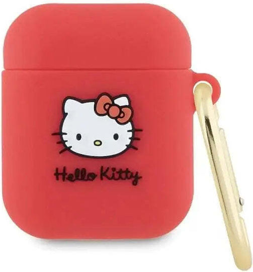 Hello Kitty Θήκη Σιλικόνης σε Κόκκινο χρώμα για Apple AirPods