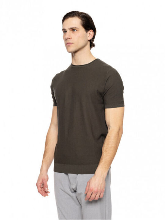 Smart Fashion Κοντομανικο Πλεκτο T-shirt 51-206-043 Dk Green