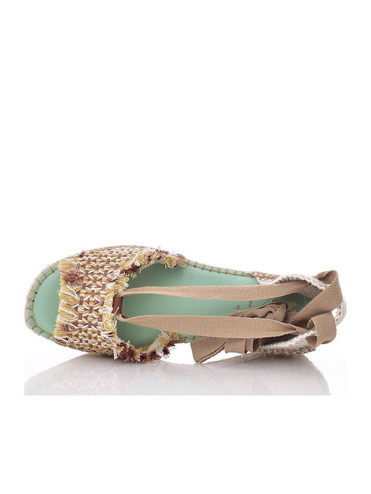 Damenplattformen Beige