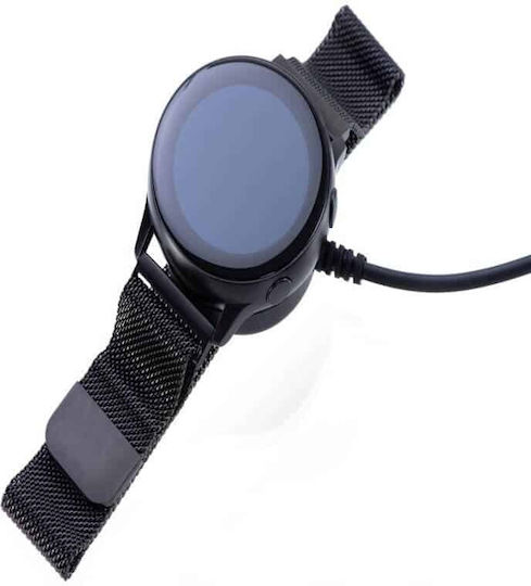 Edman Зарядно за Samsung Galaxy Watch Active 1/2/3, Galaxy Watch 3/4/5 Черен