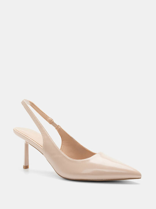 Luigi Synthetic Leather Pointed Toe Pink High Heels