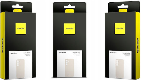 Spacecase Silicone Umschlag Rückseite Silikon Beige (Galaxy S24)