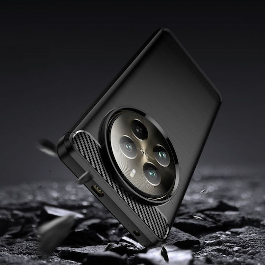 Tech-Protect Carbon Umschlag Rückseite Silikon Schwarz (Realme 12 Pro / 12 Pro+)