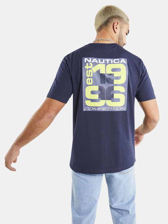 Nautica Short Sleeved Blouse Blue With Back Design