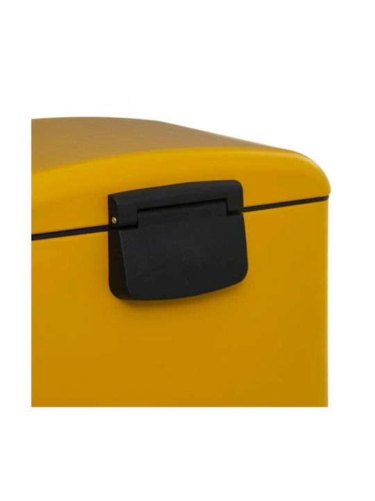 5Five Waste Bin Waste Metallic with Pedal Yellow 30lt 1pcs