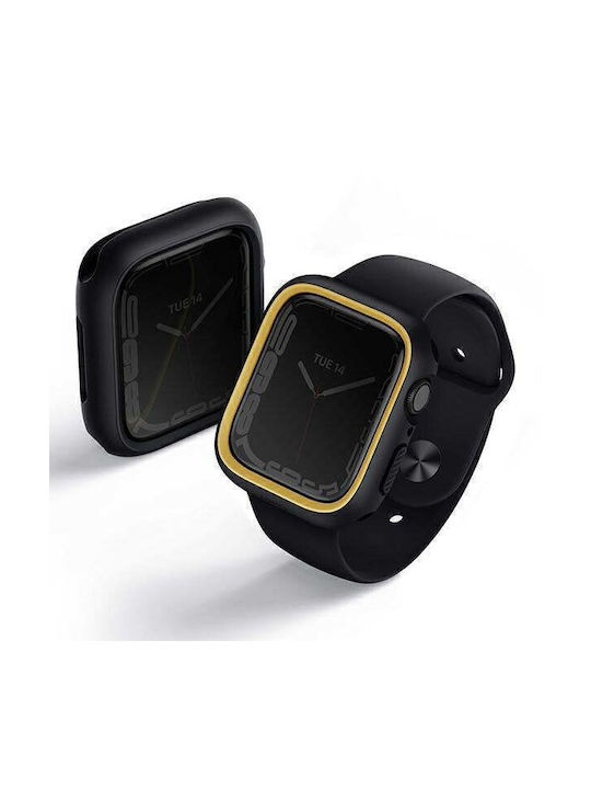 Uniq Θήκη Σιλικόνης σε Μαύρο χρώμα για το Apple Watch Series 4/5/6/7/8/SE