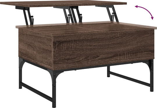 Rectangular Coffee Table Wooden with Butler Brown Oak L70xW50xH40cm.