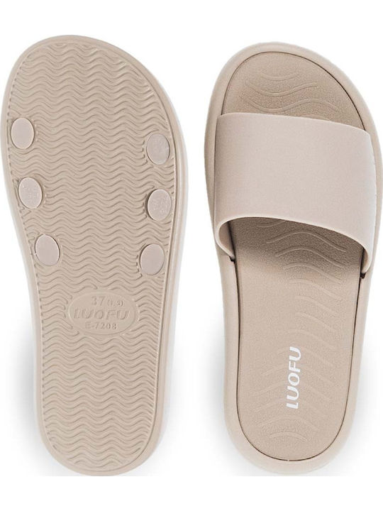 Women's Slides Beige