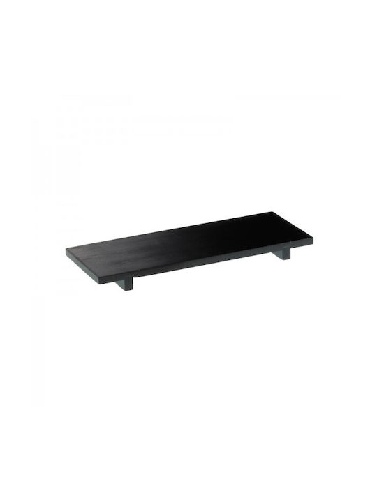 Leone Ξύλινη Ορντεβιέρα Μαύρη Ø70xY2.5cm Π70xΜ20xΥ2.5cm
