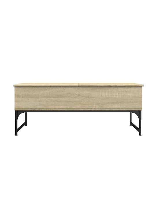 Rechteckiger Zentraler Kaffeetisch Aus Holz Mit Hebemechanismus Kaffee M100xL50xH40cm