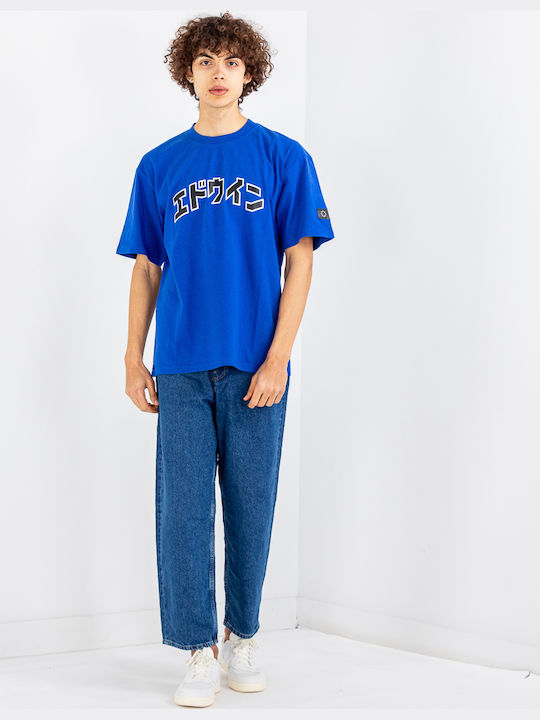 Katakana Retro T-shirt Blue