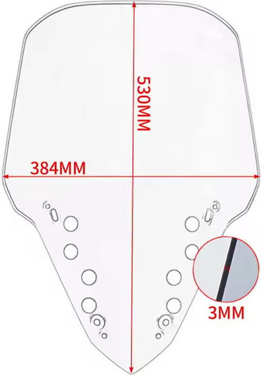 Xunmoto Motorcycle Windshield & Windscreen Tinted Visor for Yamaha X-MAX XX-3801-BL