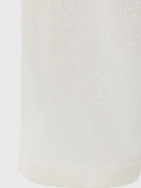 Damen Bermuda Leinen Off White
