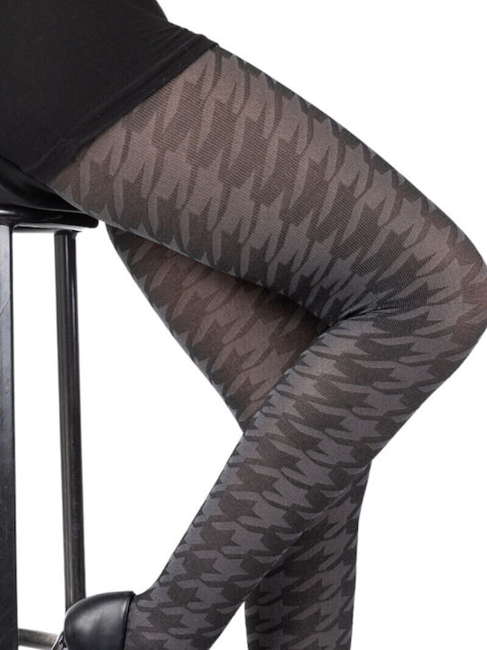Linea D'oro K841-anthrazit Strumpfhose mit geprägtem Muster Linea D'oro K841-anthrazit
