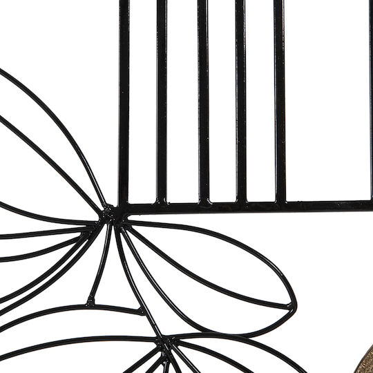 HomeMarkt Mixed Art Black Wooden 66x100cm