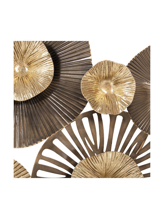 HomeMarkt Wanddekoration Geometrisches Element Braun aus Metall 83x48cm