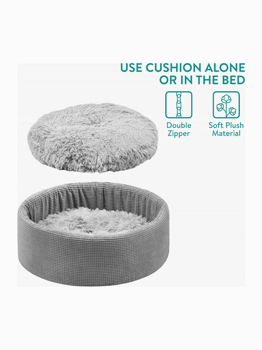 Navaris Pillow Dog Round Gray 50x50cm