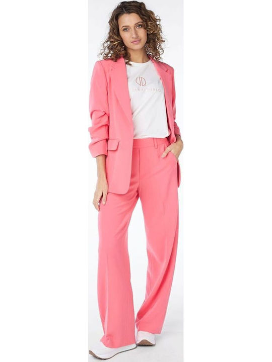 Women's Fabric Trousers Red