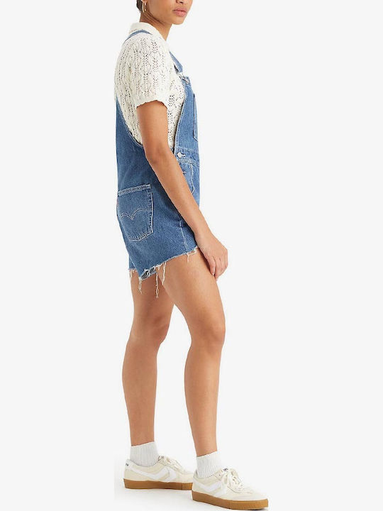 Levis Vintage Shortall Med Indigo-worn In - Mend Me Not 523330050 - Mend Me Not