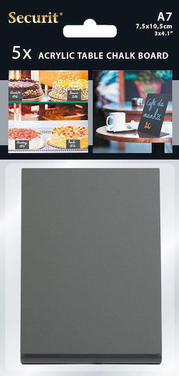 Securit Tisch-Kreidetafel 5Stück 7.5x10.5cm