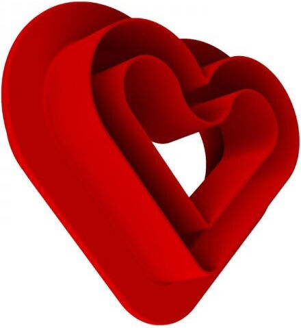 Silikomart Level Hearts 35 Formă de Patiserie pentru Chec Inima din Silicon 8x6.6x1.2buc 1buc