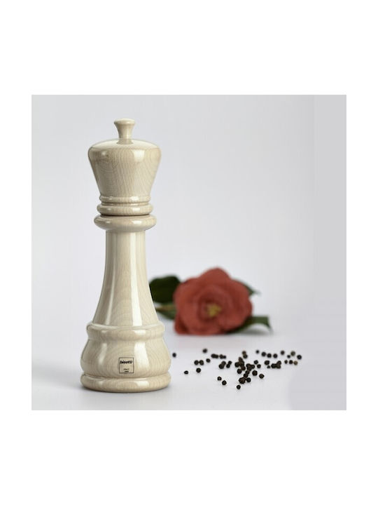 Bisetti Icon King Set Manual Râșnițe Condimente din Lemn în Culoare Alb 23cm 1buc