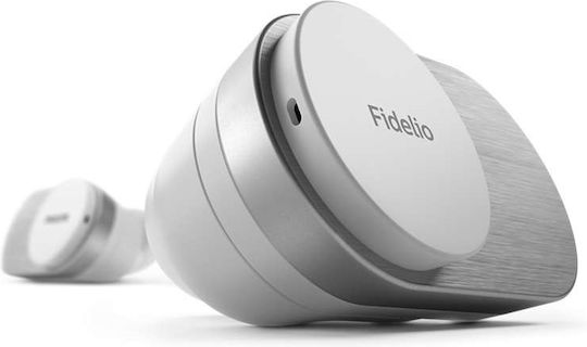 Philips Fidelio In-ear Bluetooth Handsfree Căști cu Rezistență la Transpirație și Carcasă de Încărcare Alb