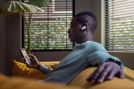Philips Fidelio In-ear Bluetooth Handsfree Căști cu Rezistență la Transpirație și Carcasă de Încărcare Alb