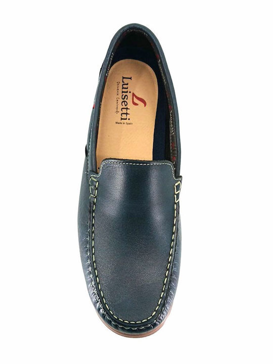 Luisetti 29300 (μπλε Δέρμα) Ανδρικά Μοκασίνια