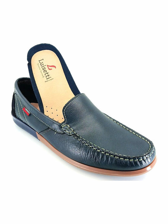 Luisetti 29300 (μπλε Δέρμα) Ανδρικά Μοκασίνια