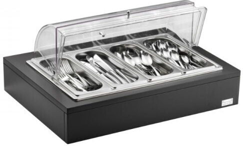 Pintinox Stainless Steel Wood Utensil Holder 64x64x11cm 64cm