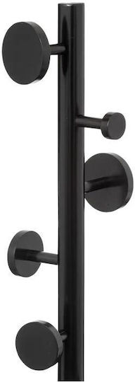 Wooden Coat Rack Black 37x37x176cm