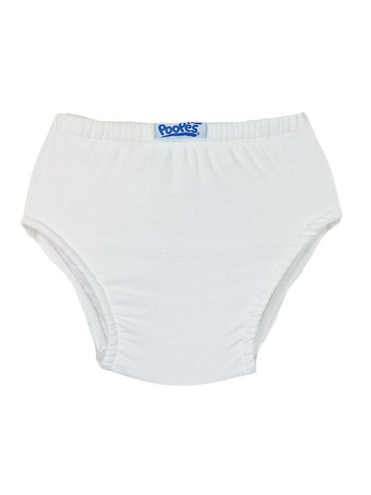 Poopes Kids' Brief White