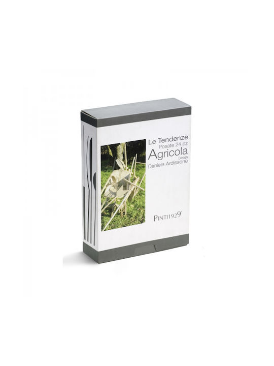 Pintinox Set de Tacâmuri Inoxidabil Argintiu 24buc