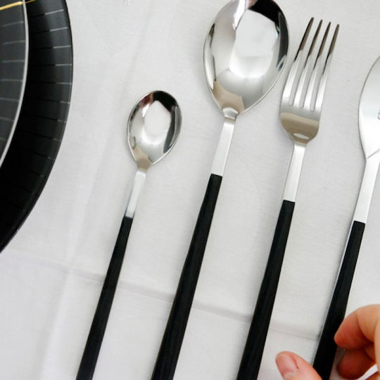 Pintinox Set de Tacâmuri Inoxidabil Negre 24buc